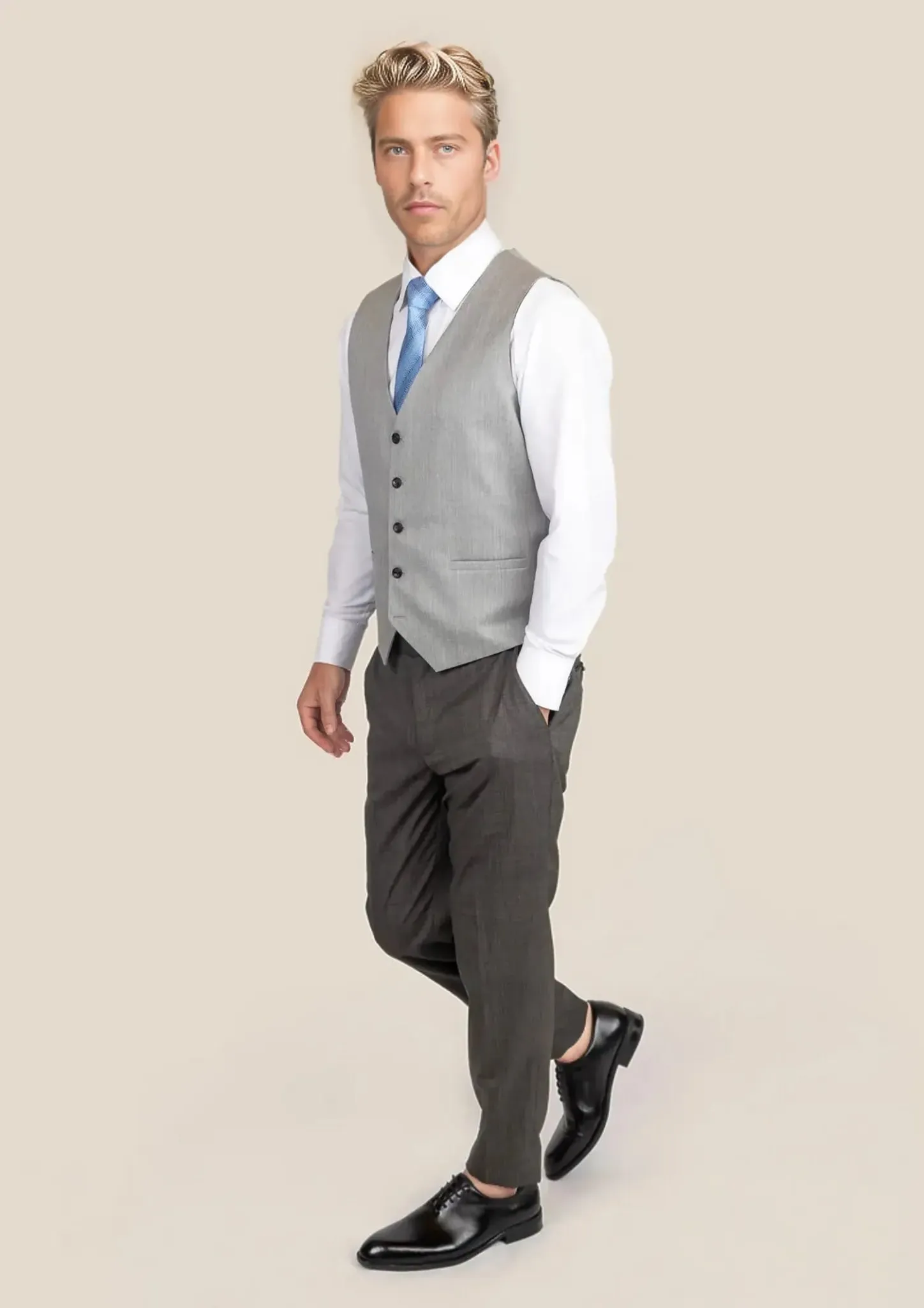 Glacier Grey Twill Vest