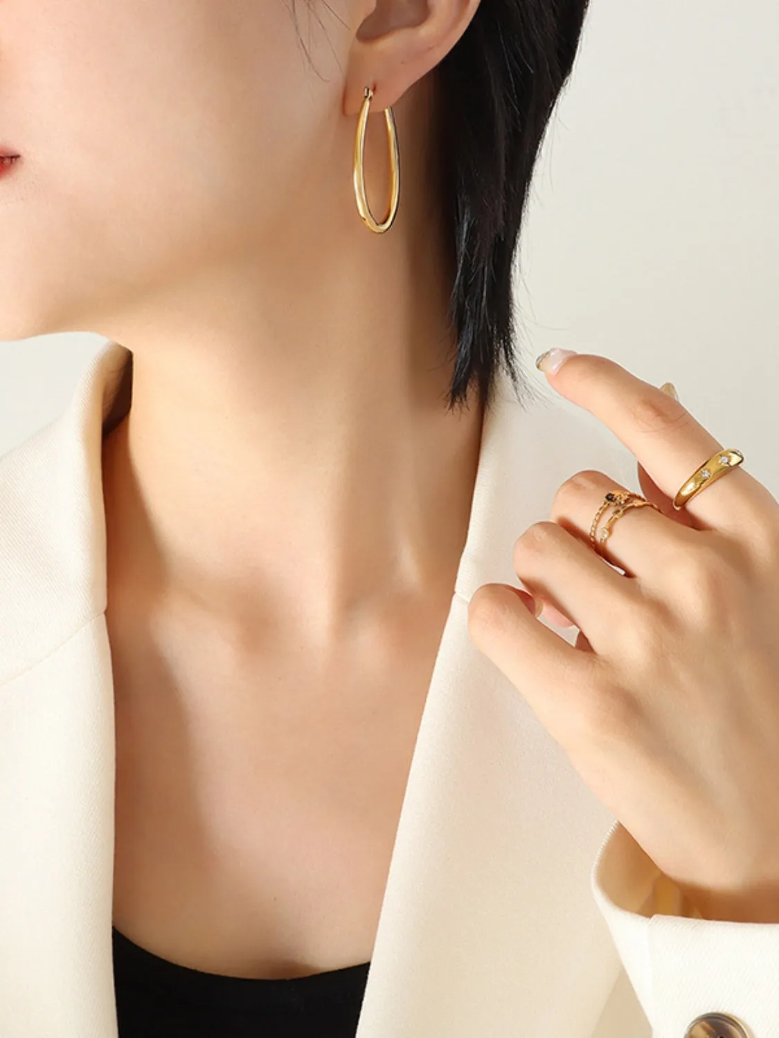 Golden Hoops Elegance Earrings