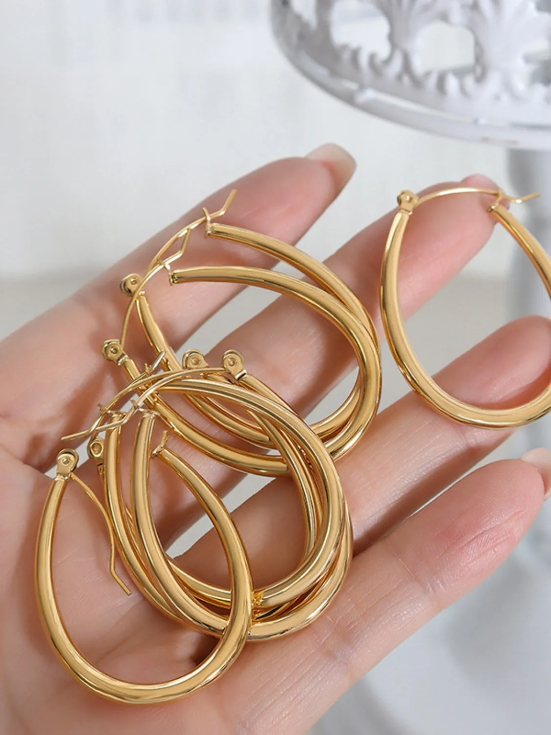 Golden Hoops Elegance Earrings