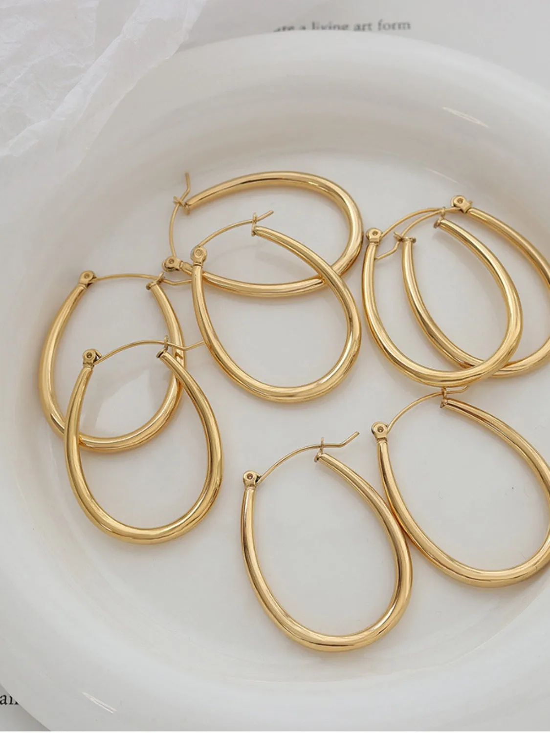 Golden Hoops Elegance Earrings