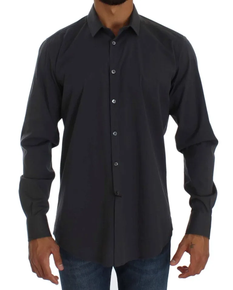 Gray Business Fit Dress Formal Shirt