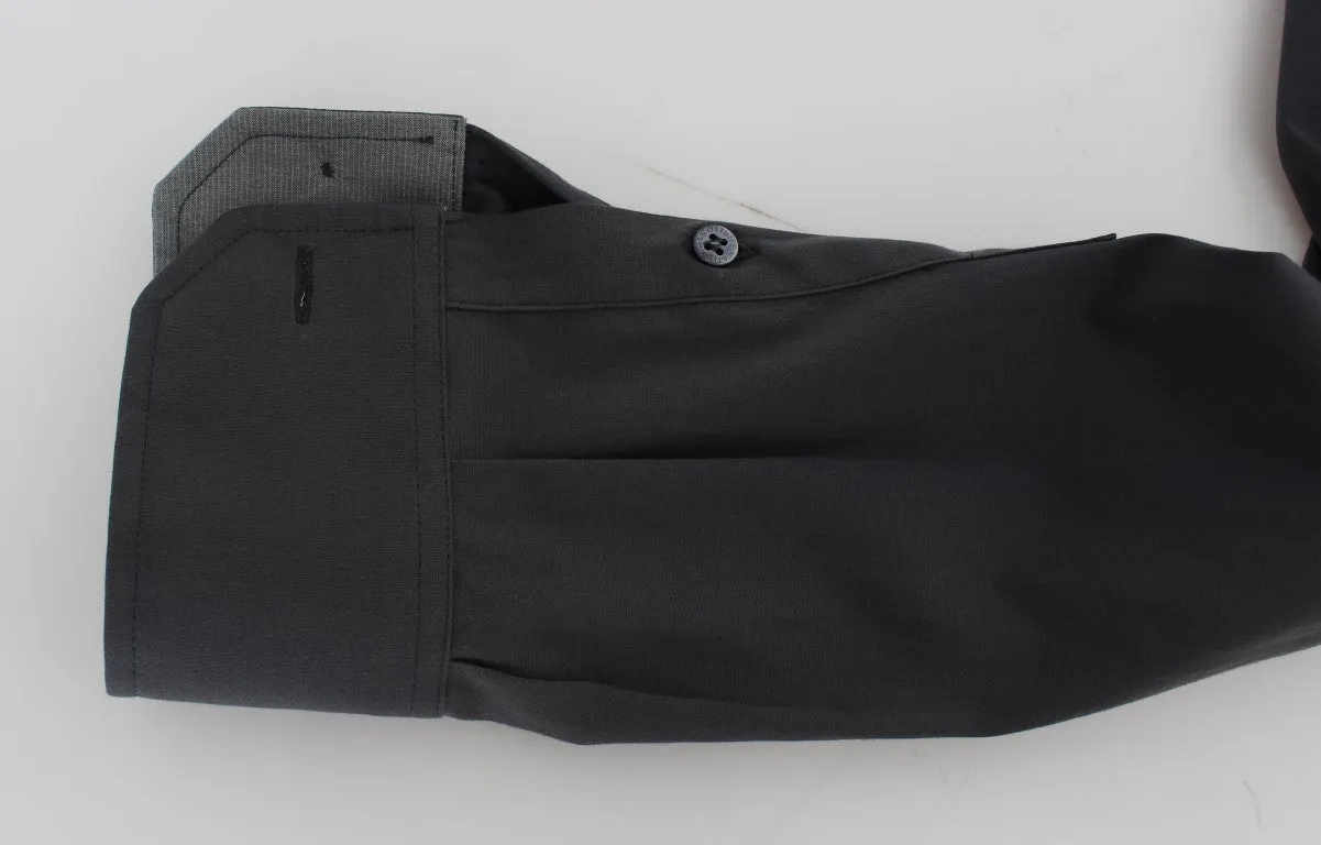 Gray Business Fit Dress Formal Shirt