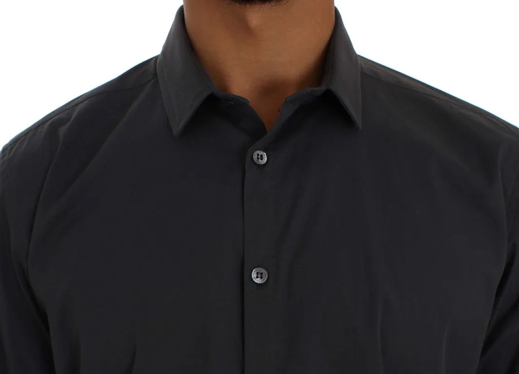 Gray Business Fit Dress Formal Shirt