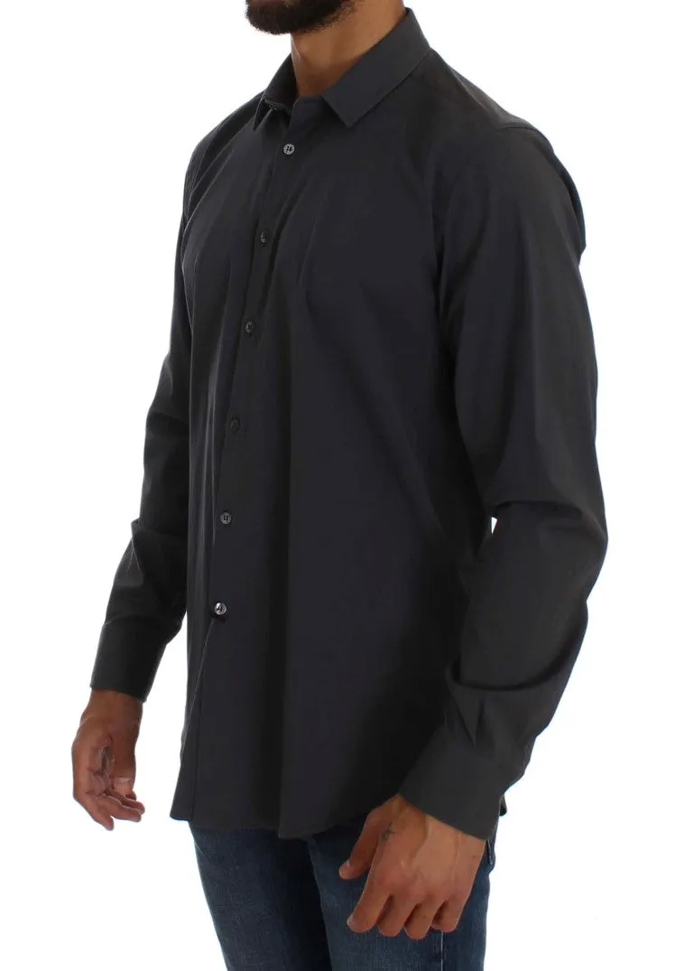 Gray Business Fit Dress Formal Shirt
