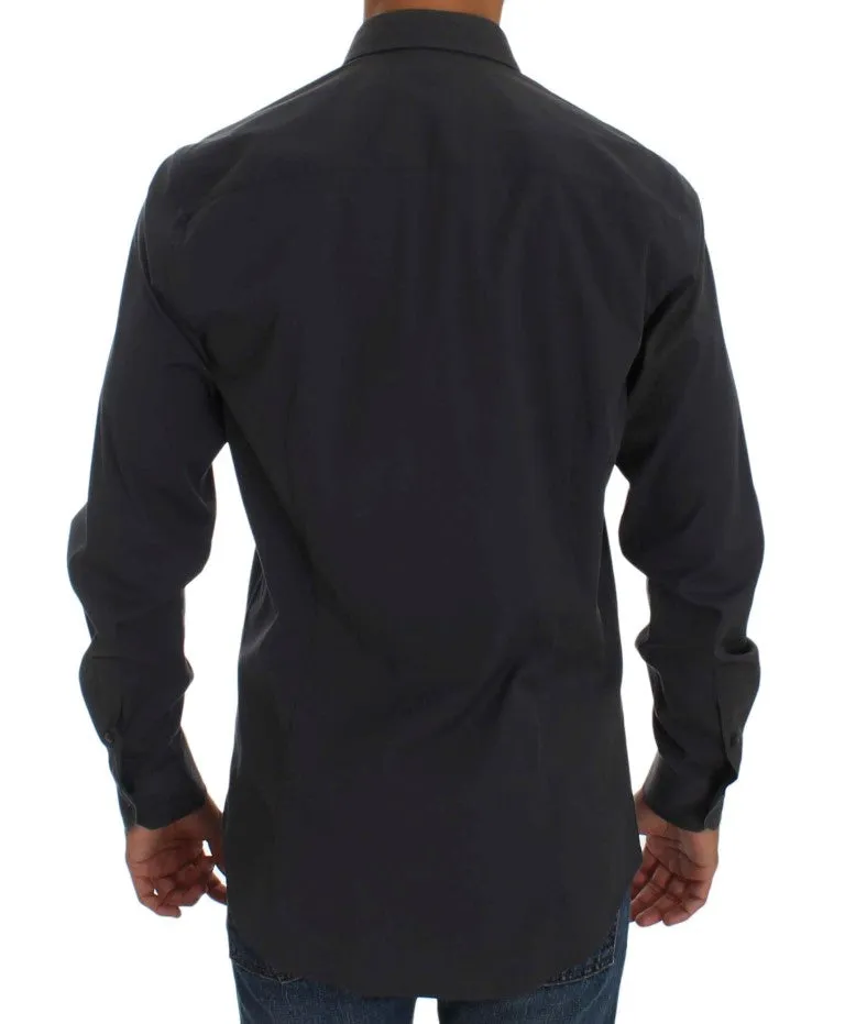 Gray Business Fit Dress Formal Shirt