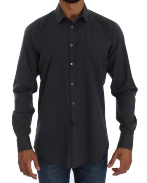 Gray Business Fit Dress Formal Shirt