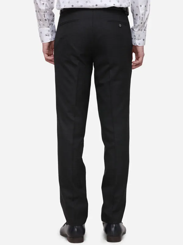 Grey Checked Slim Fit Formal Trouser | JB Studio