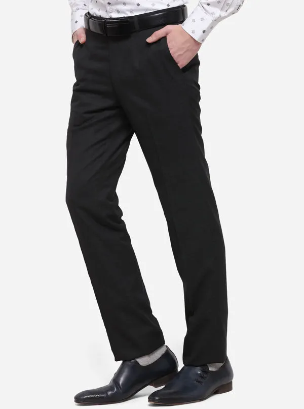 Grey Checked Slim Fit Formal Trouser | JB Studio