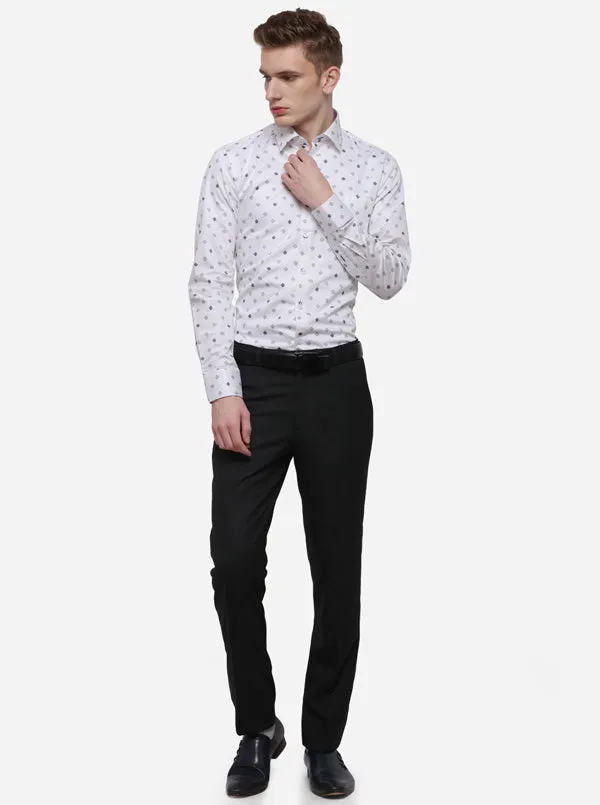 Grey Checked Slim Fit Formal Trouser | JB Studio