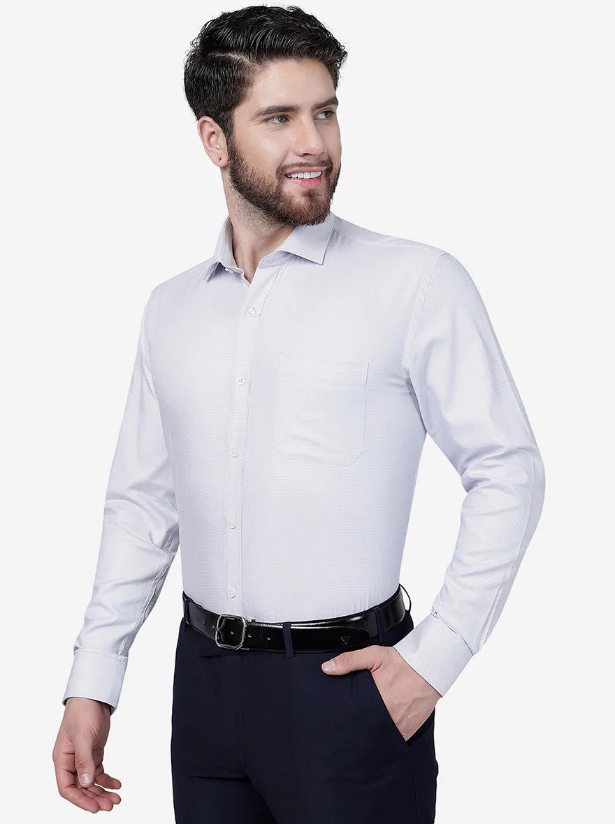 Grey Solid Regular Fit Formal Shirt | JadeBlue