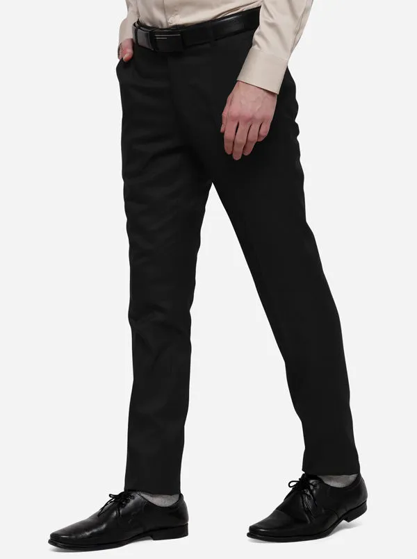 Grey Solid Super Slim Fit Formal Trouser | Greenfibre