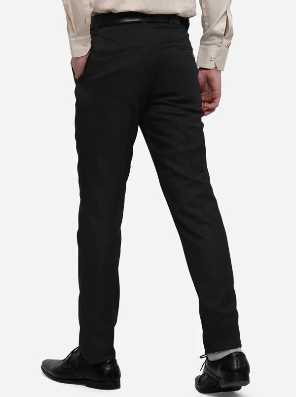 Grey Solid Super Slim Fit Formal Trouser | Greenfibre