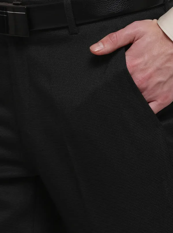 Grey Solid Super Slim Fit Formal Trouser | Greenfibre
