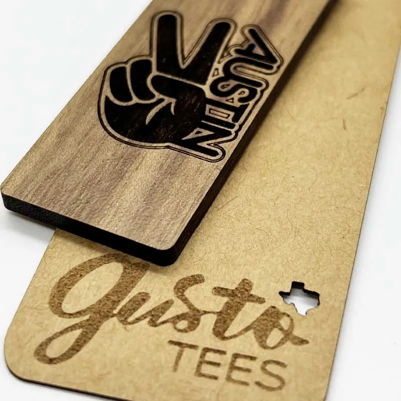Groovy Austin Walnut Keychain