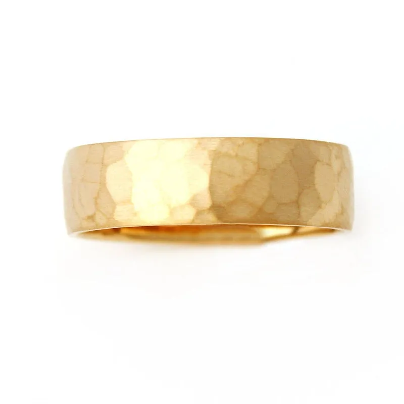 Hammered Ultra-Light Wedding Band