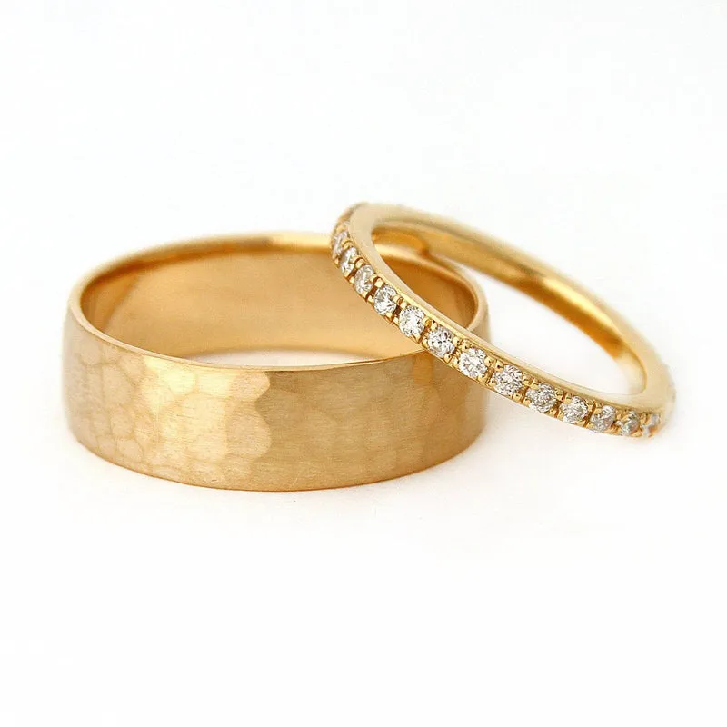 Hammered Ultra-Light Wedding Band