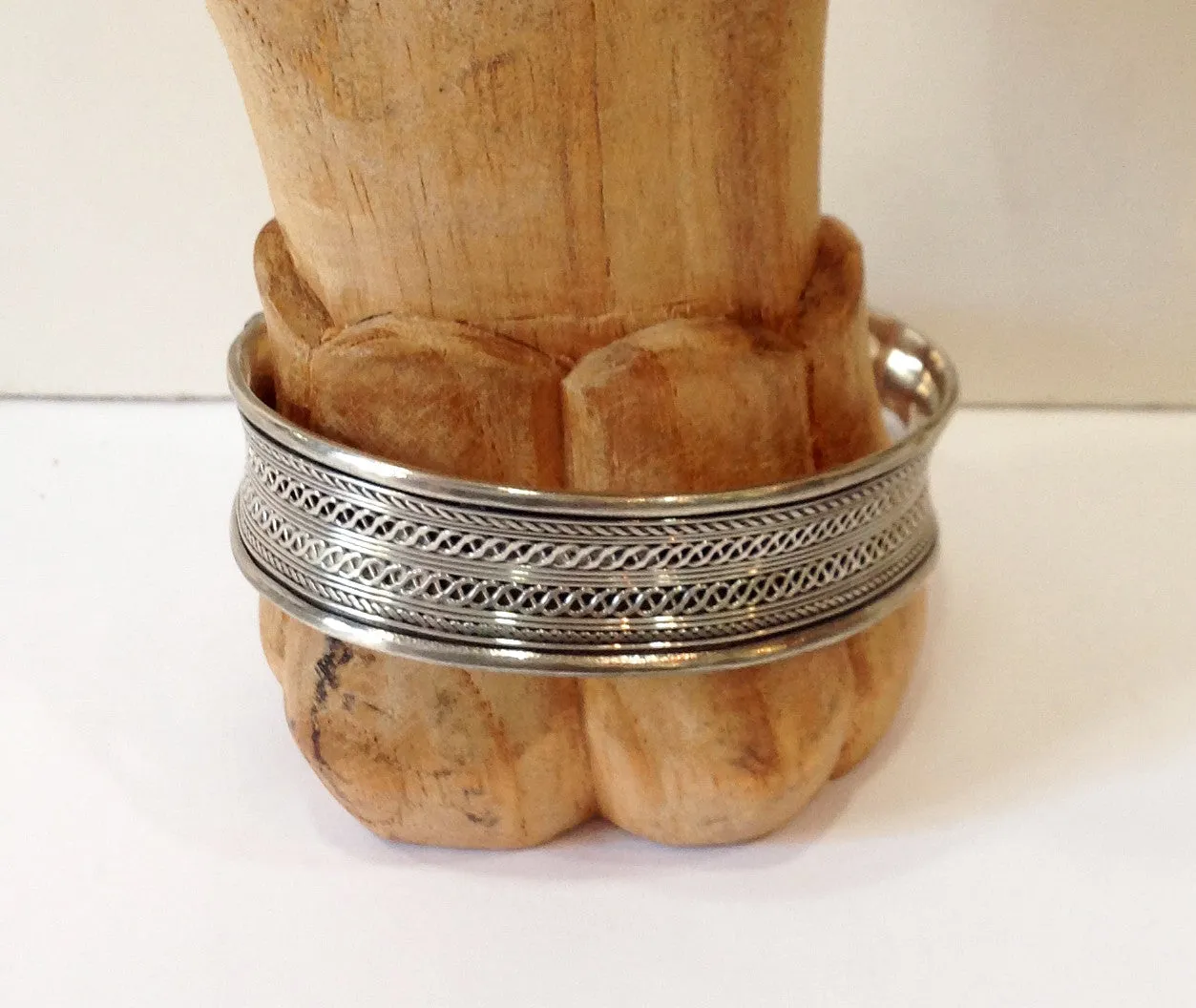 Handmade Balinese Sterling Silver Cuff Bracelet