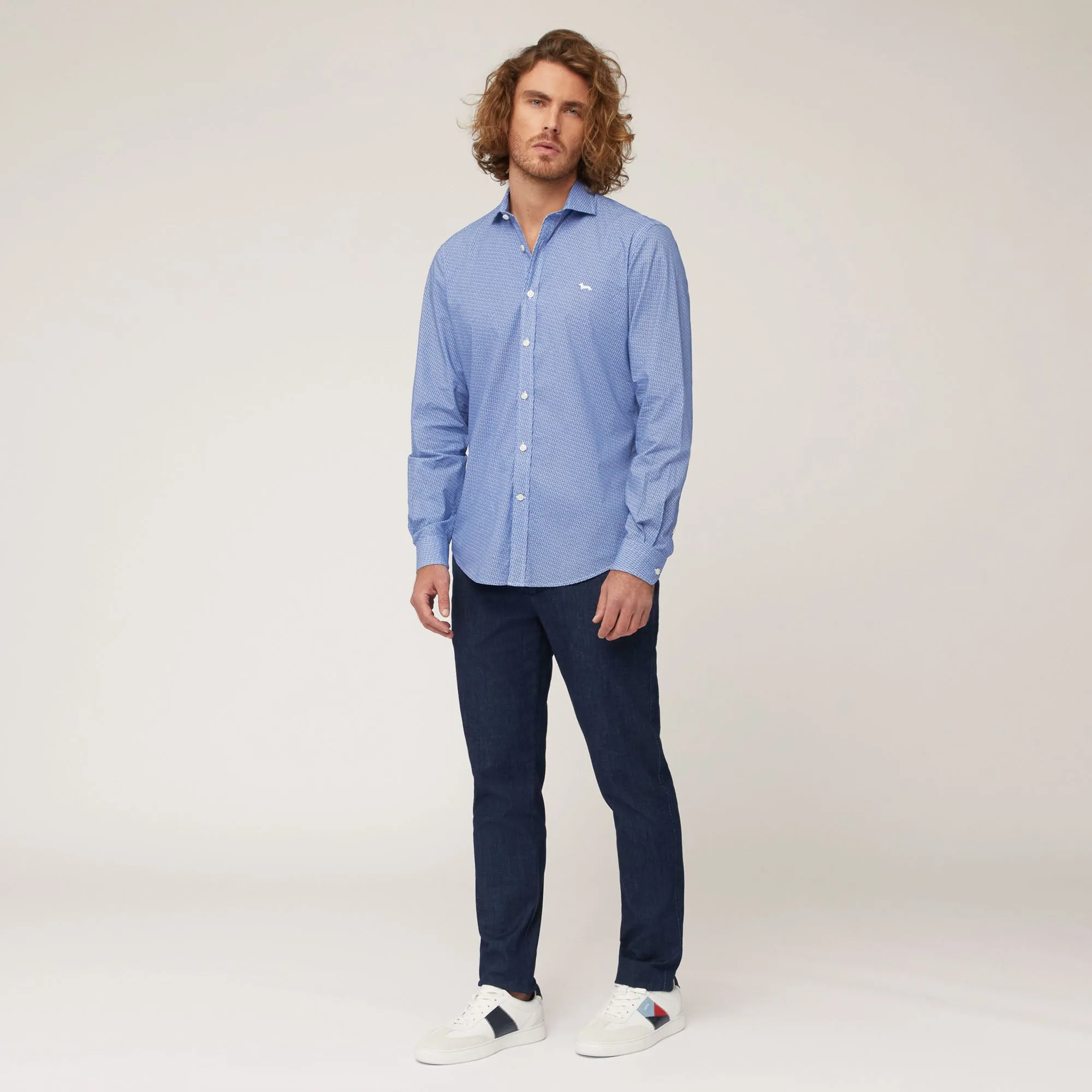 Harmont & Blaine Micro Pattern Shirt - Blue