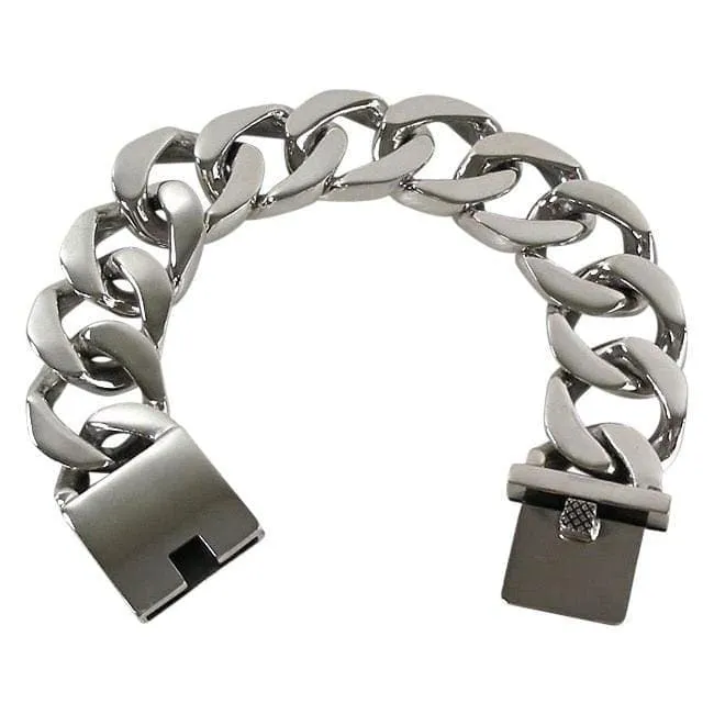 Heavy Cuban Sterling Silver Men's Bracelet