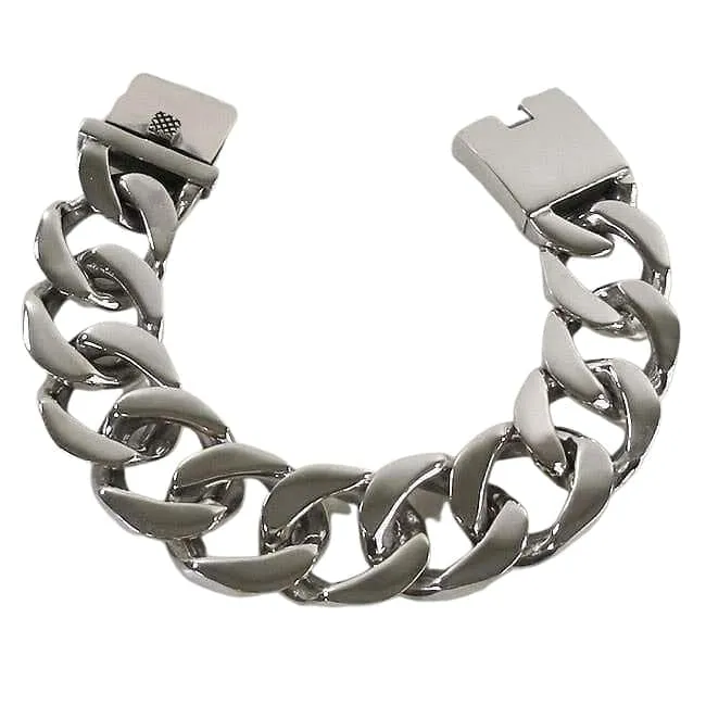 Heavy Cuban Sterling Silver Men's Bracelet