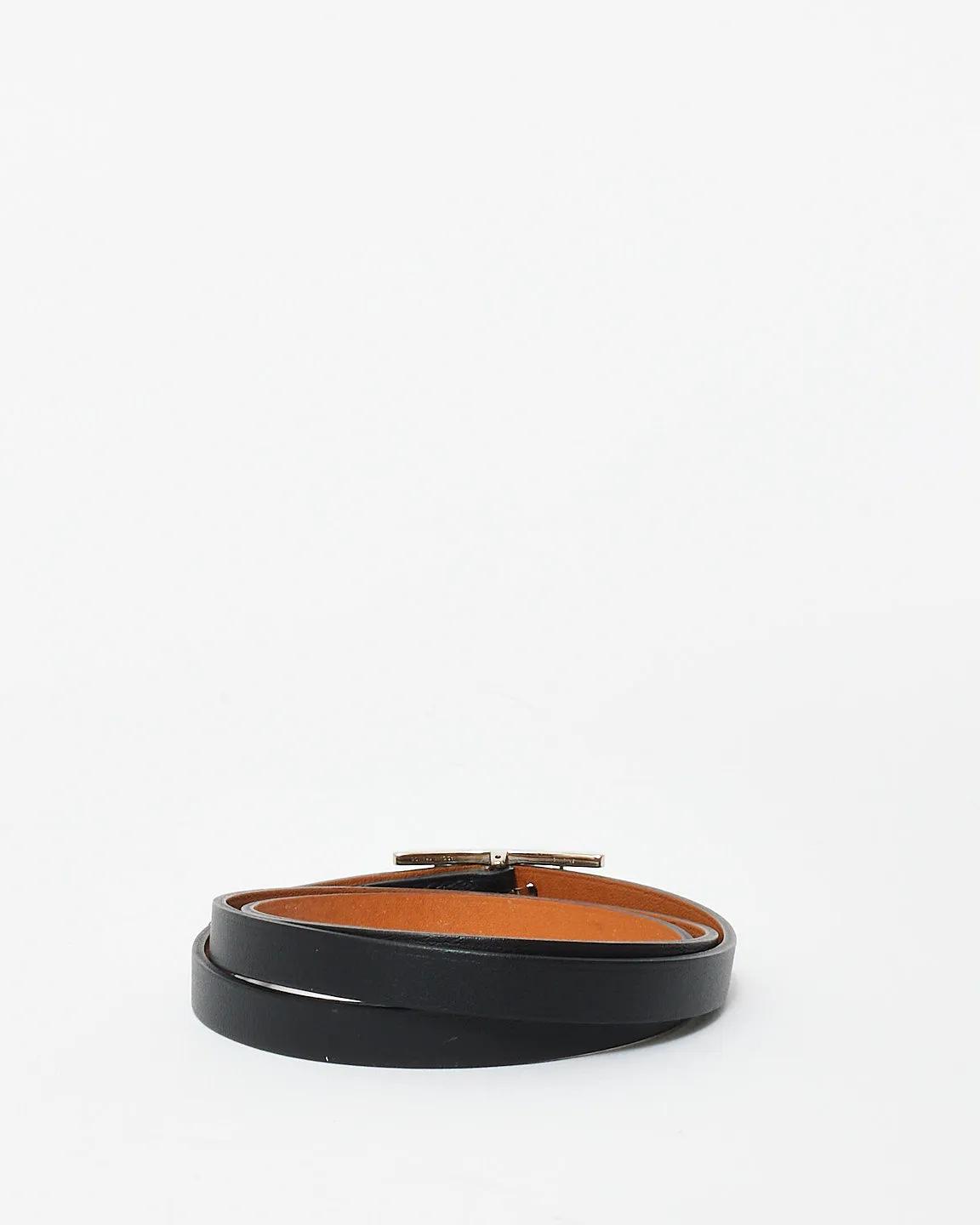 Hermès Black Leather Triple Tour Be Hapi Bracelet - S