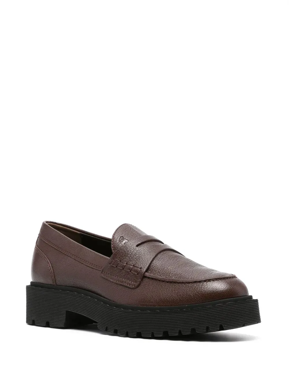 Hogan logo-debossed 35mm leather loafers