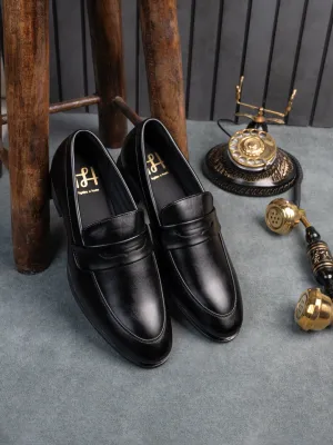 Hydes N Hues Men Black Classic Formal Slip-Ons
