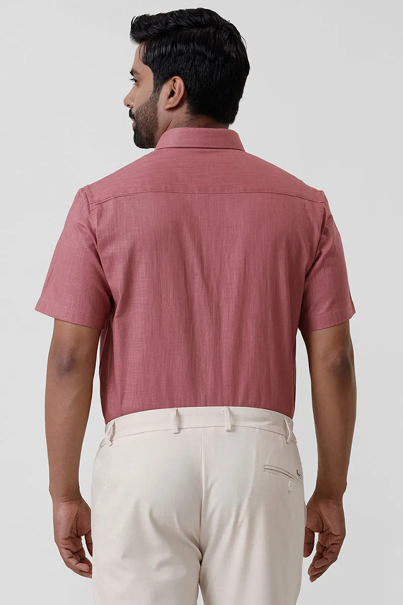 Indo Cotton - Dusty Pink Formal Shirts For Men | Ariser