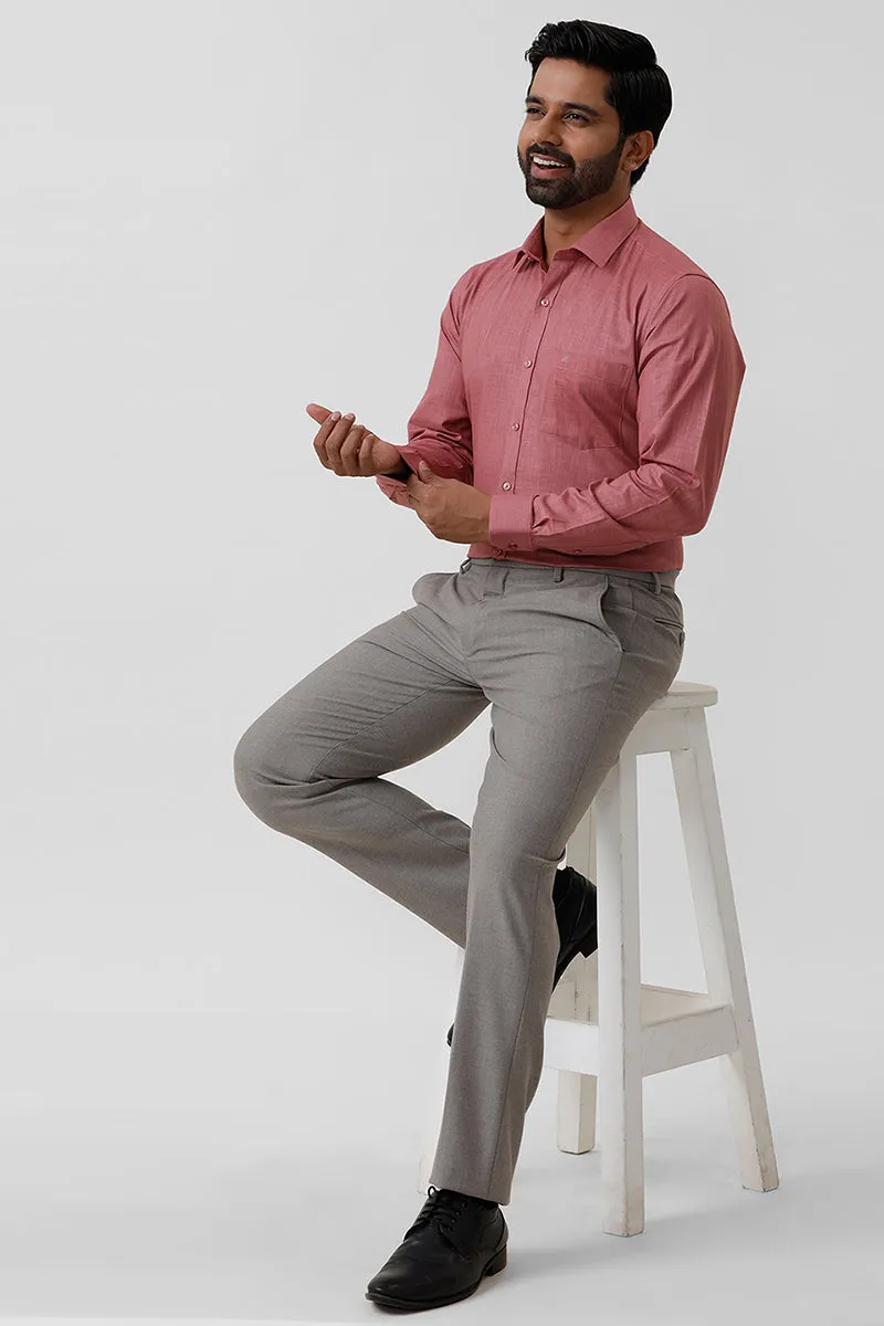 Indo Cotton - Dusty Pink Formal Shirts For Men | Ariser
