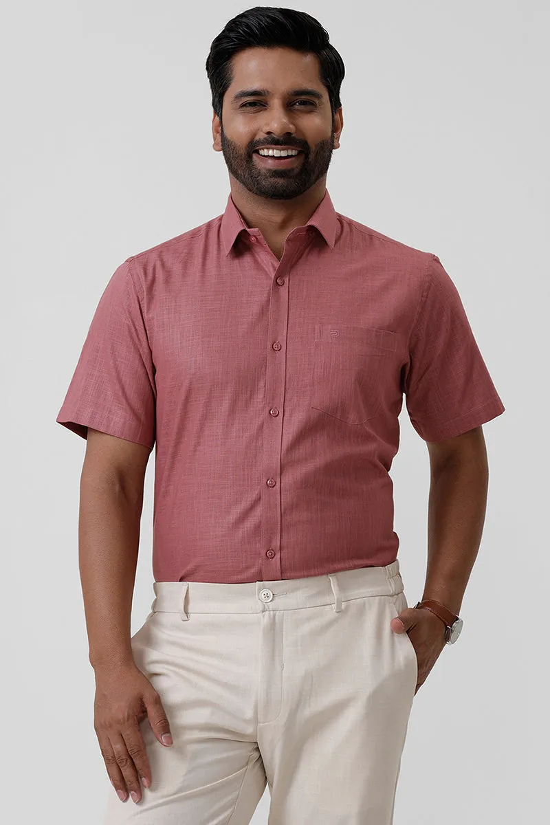 Indo Cotton - Dusty Pink Formal Shirts For Men | Ariser