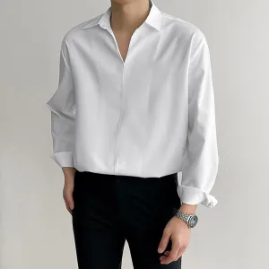 INSTOCK- 2023 Simple Japanese and Korean men's shirt.