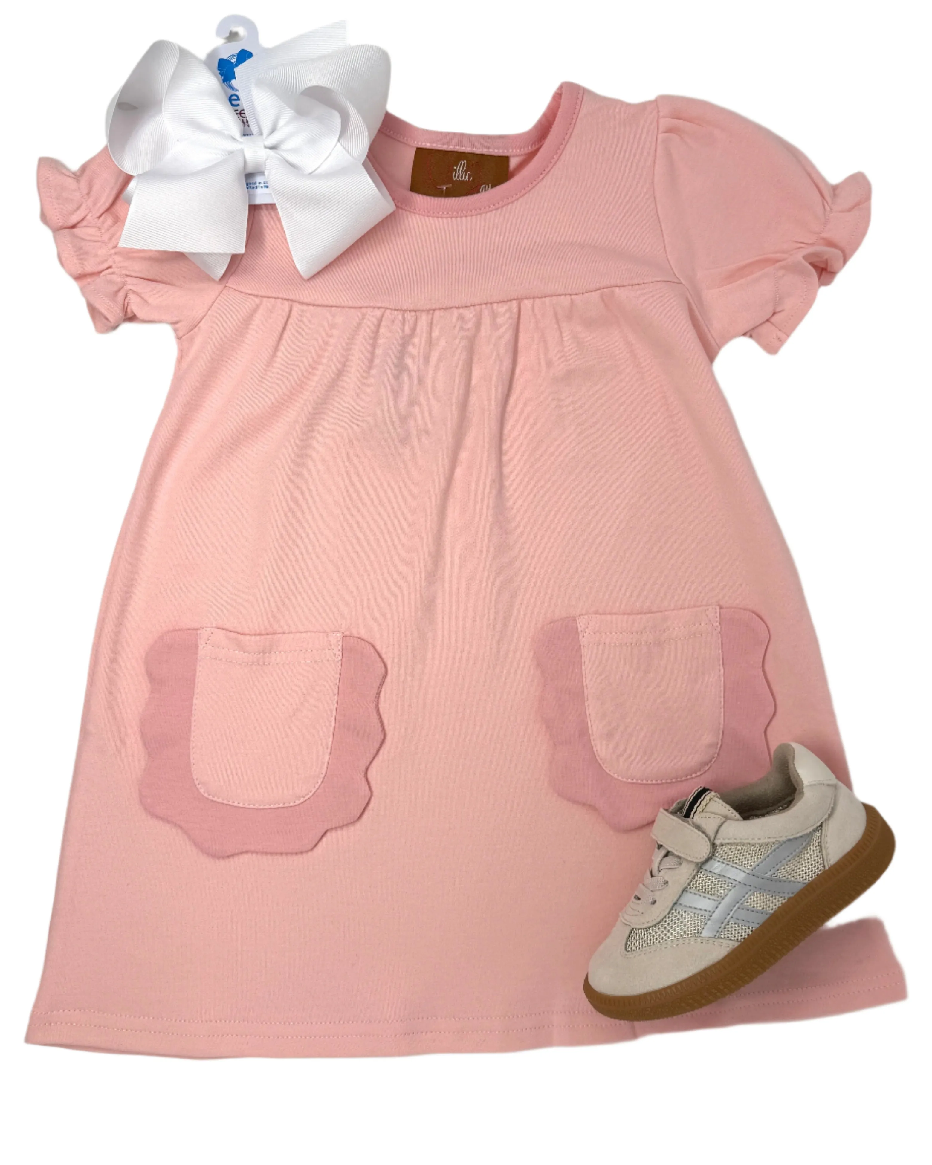 Izzie SS Dress - Peach