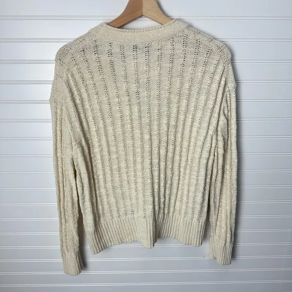 J. Crew Point Sur textured V-neck cardigan sweater