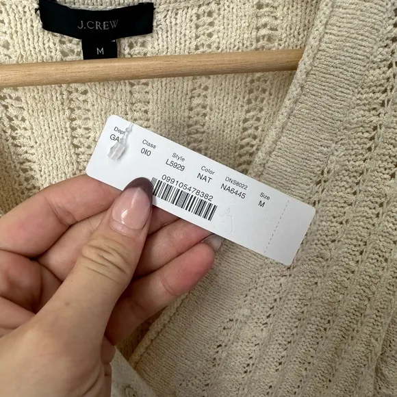 J. Crew Point Sur textured V-neck cardigan sweater