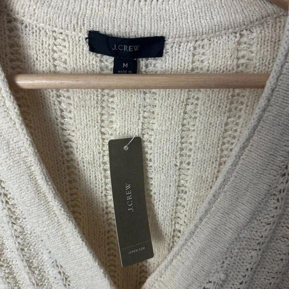 J. Crew Point Sur textured V-neck cardigan sweater