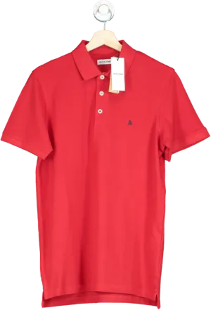 Jack & Jones Red True Red/Classic Polo Shirt UK M