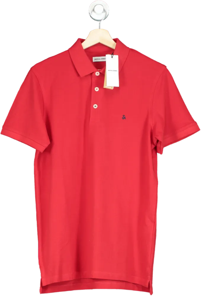 Jack & Jones Red True Red/Classic Polo Shirt UK M