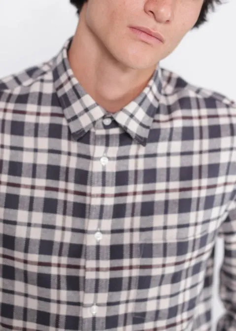 Japanese Wallace Plaid in Off White & Grey