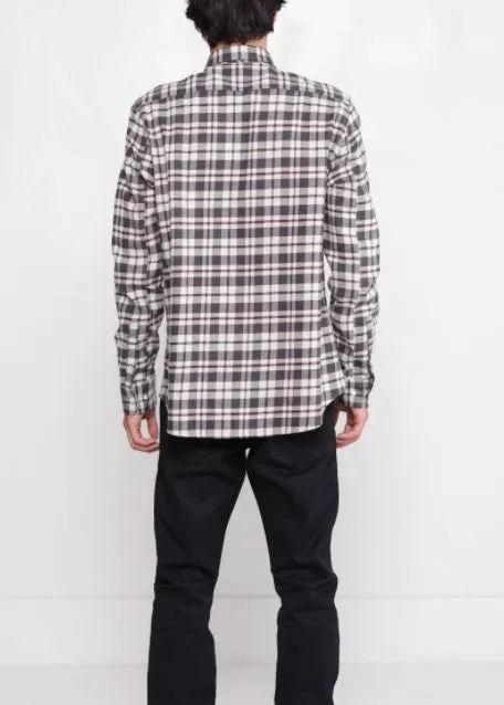 Japanese Wallace Plaid in Off White & Grey