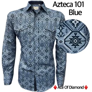 Javier Aztec 101 Blue Shirt