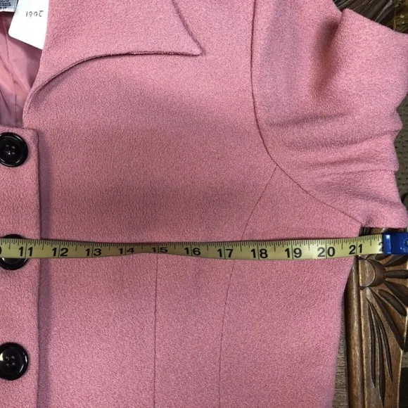 Jessica Howard/Le Suit, Woman, skirt suit,Rose,Black,Sz 14,Long Sleeve,Buttons.!
