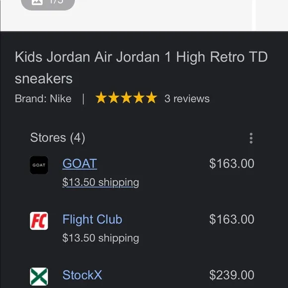 Jordan’s 1 high retro kids
