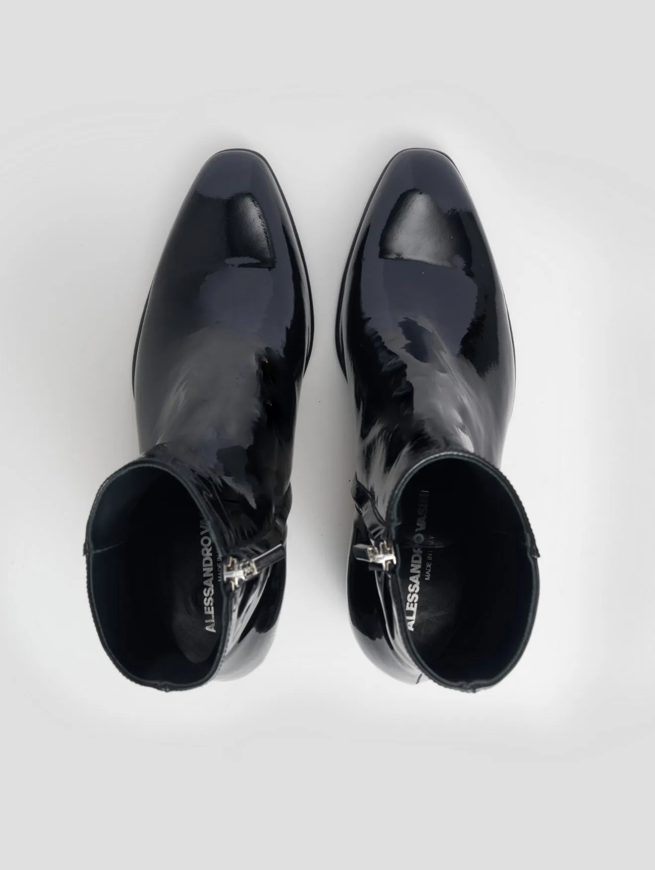 JUAN 60MM ANKLE BOOT IN BLACK PATENT LEATHER