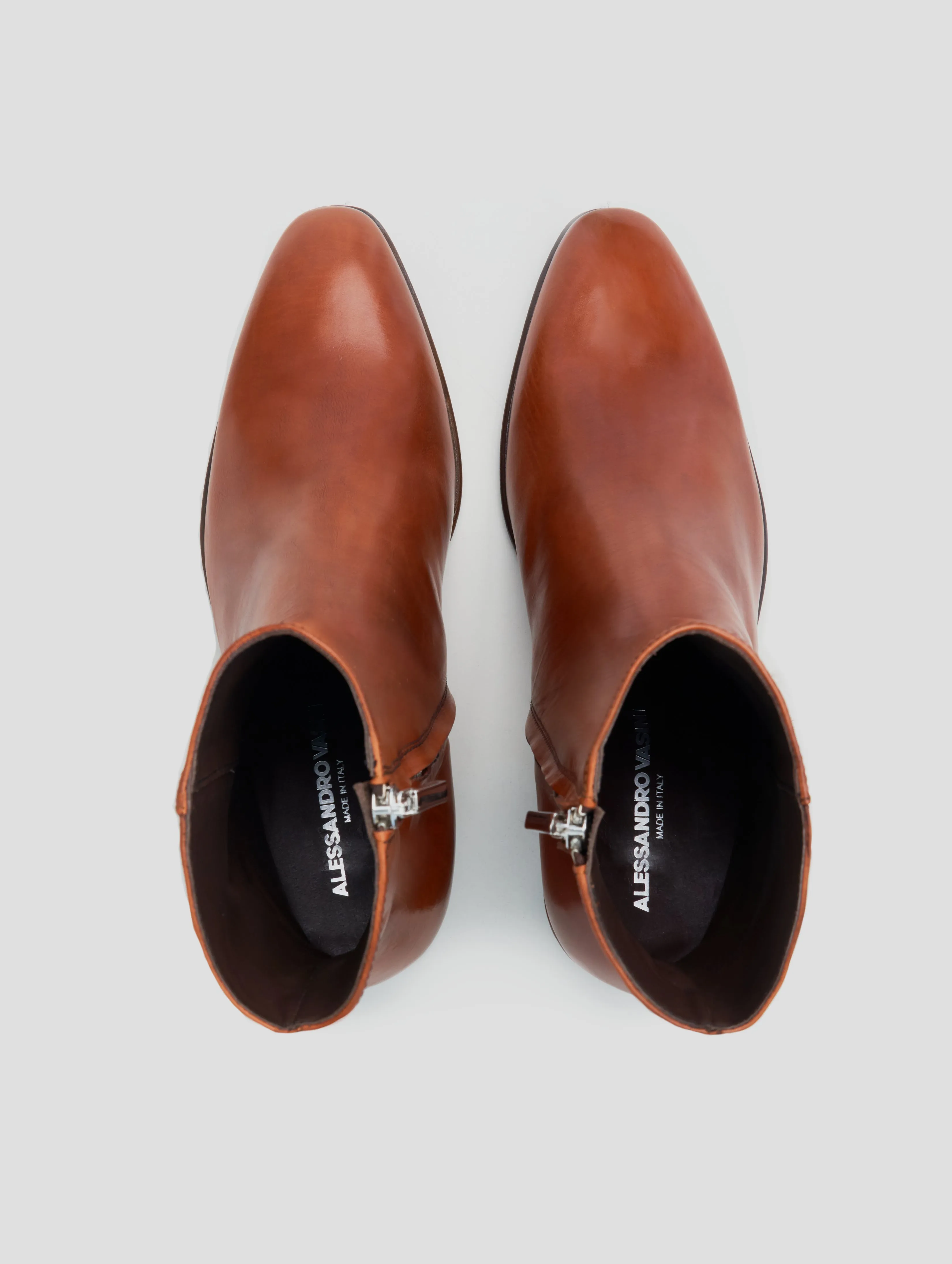 JUAN 60MM ANKLE BOOT IN BRICK CALFSKIN - Woman