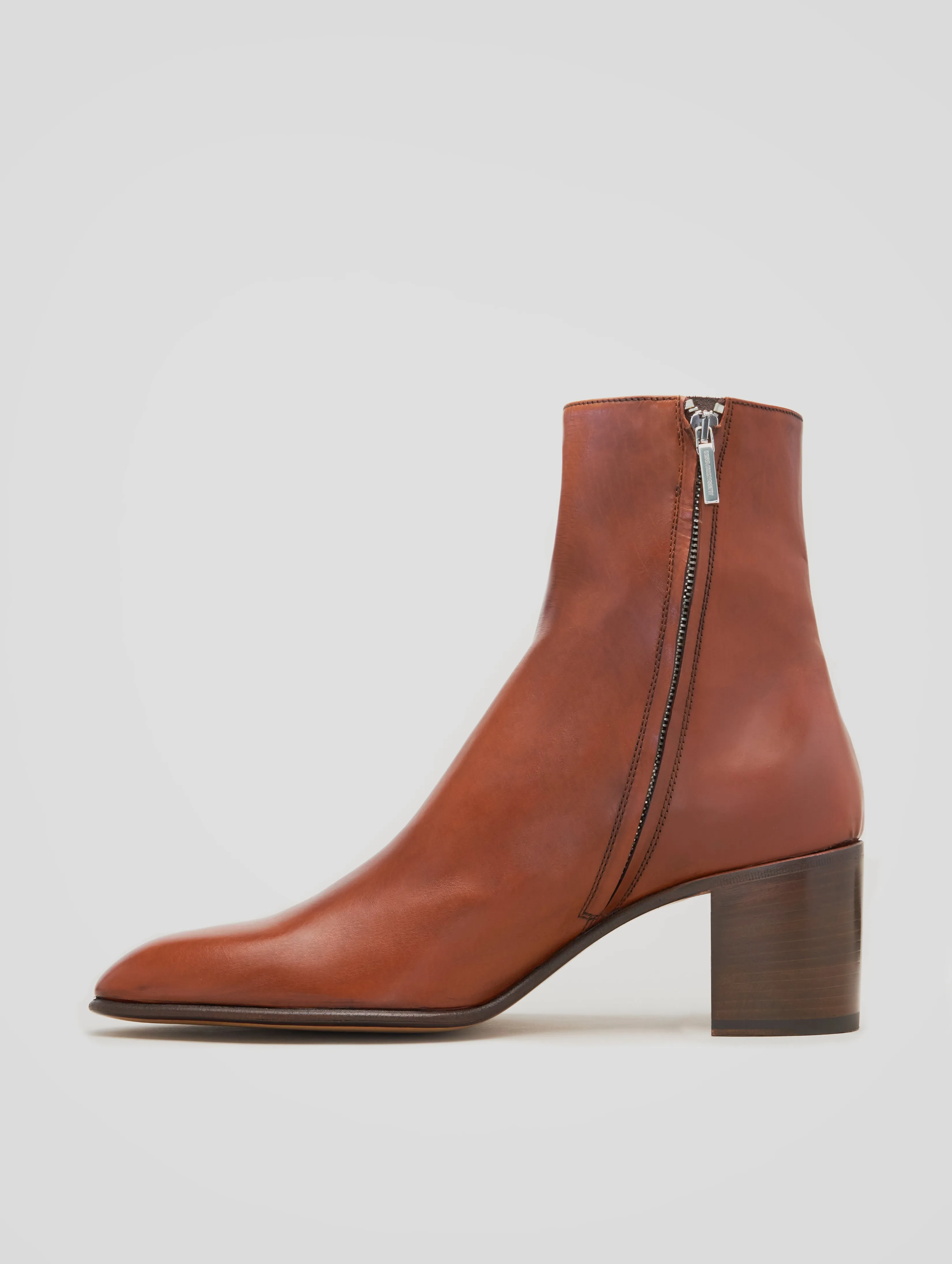 JUAN 60MM ANKLE BOOT IN BRICK CALFSKIN - Woman