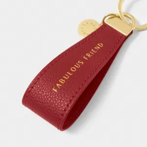Katie Loxton Garnet Red Fabulous Friend Loop Keyring