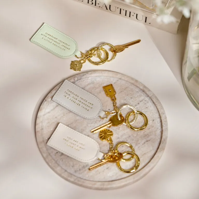 Katie Loxton Light Sage Positivity Charm Keyring