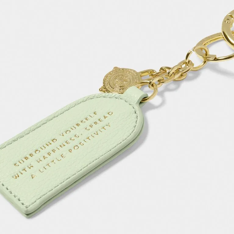 Katie Loxton Light Sage Positivity Charm Keyring