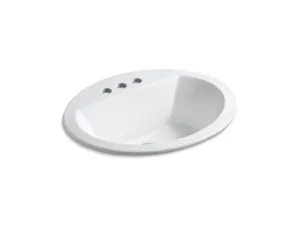 KOHLER K-2699-4 Bryant 20-1/4" oval drop-in bathroom sink