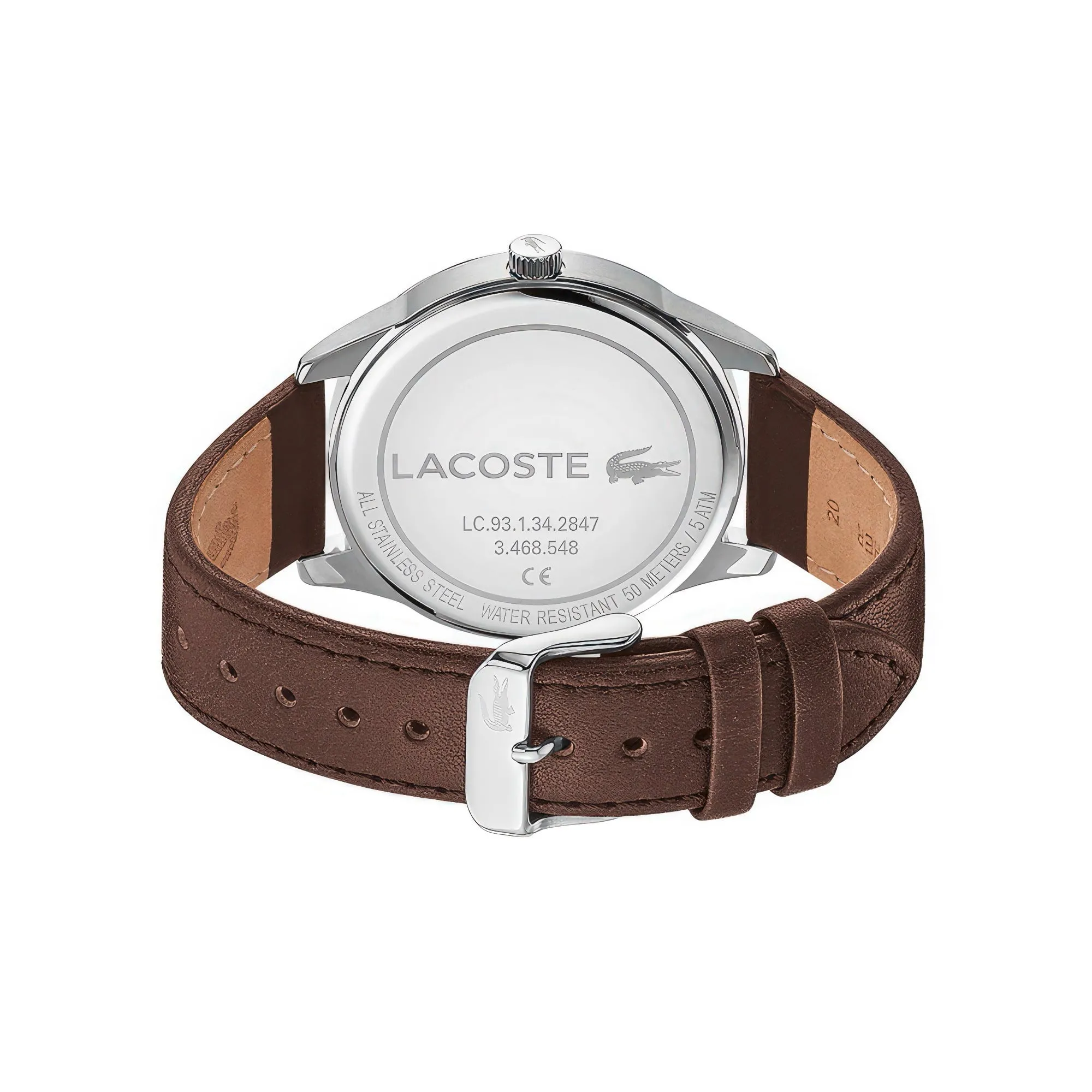 Lacoste Vienna Navy Dial Brown Leather Strap Men's Watch
